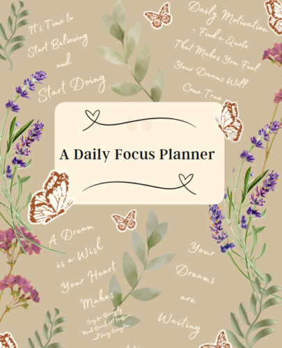 A Daily Focus Planner Cover