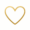 Open Gold Heart Transparent Bkg